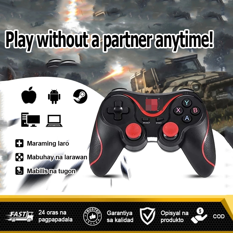 BW Tool  X3 Bluetoothจอยเกมไร้สาย จอยเกมส์ คอนโทรลเลอร์ บลูทูธ คอนโทรลเลอร์เกมไร้สาย พร้อมที่ใส่โทรศัพท์ - รูปที่ 2