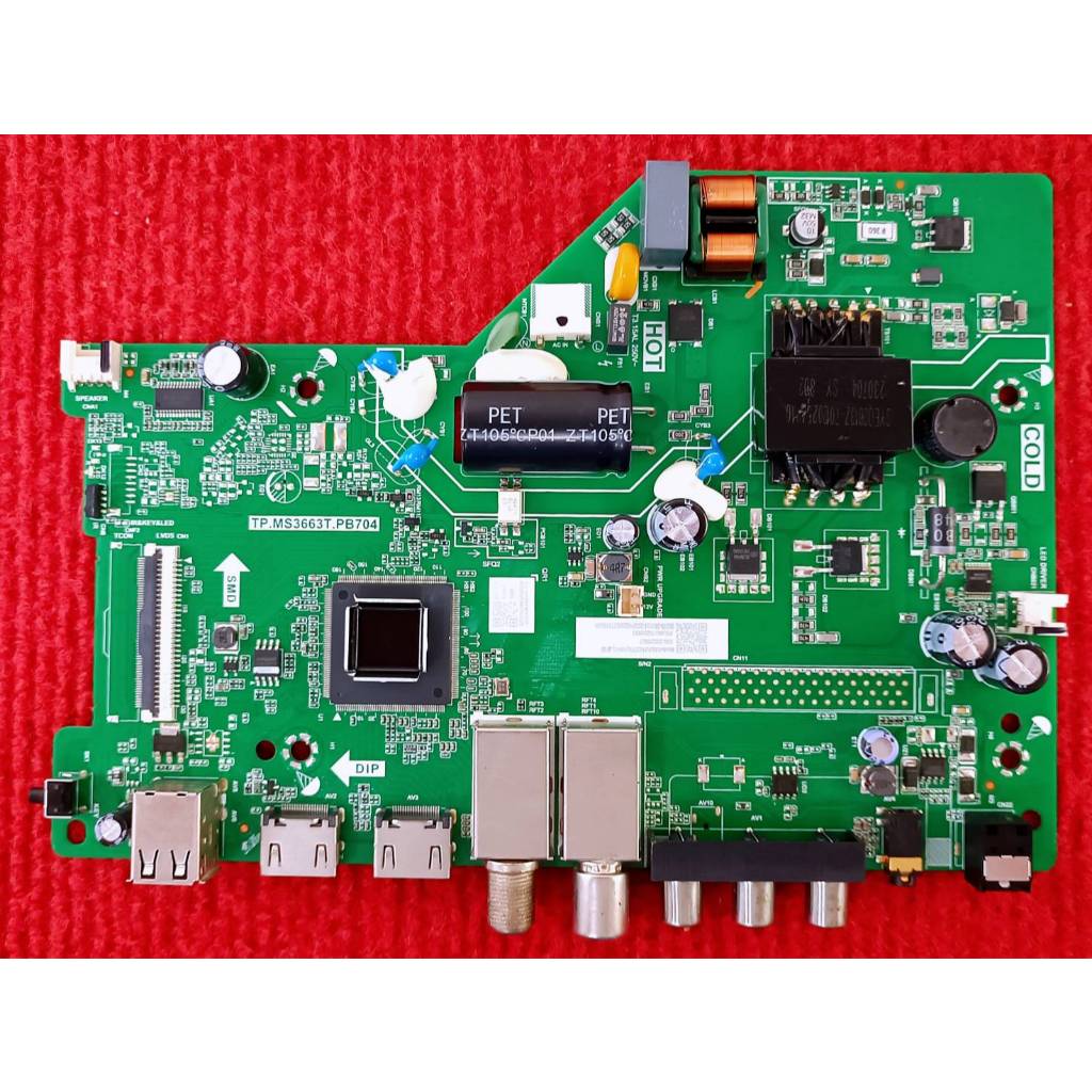 เมนบอร์ดทีวี Hisense รุ่น 32A3100G , 32E3G พาสบอร์ด TP.MS3663T.PB704 ( เวอร์ชั่นแพร LVDS  30 PIN )