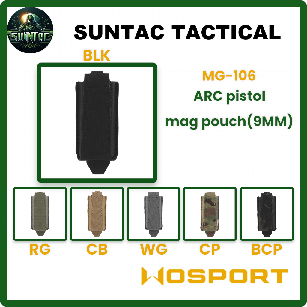 Wosport ซองแม็ก| ARC pistol mag pouch (9MM) | MG-106