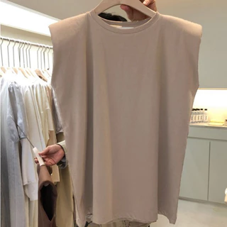 FASHION.61 เสื้อยืดแขนกุด คอกลม เสื้อยืด สไตล์เกาหลี รุ่น W6798