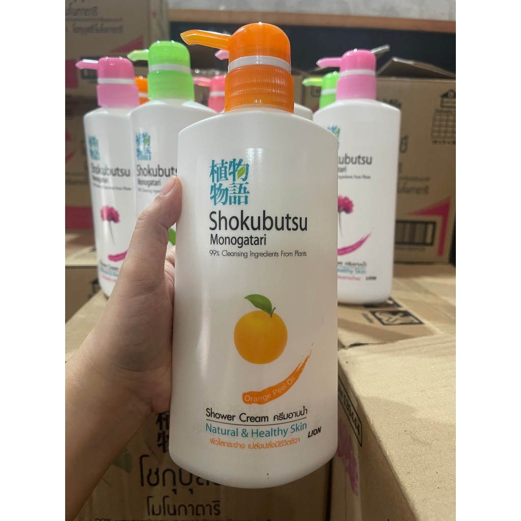 [ยกลัง 12ขวด] Shokubutsu ครีมอาบน้ำ ขวดปั๊ม ครีมอาบน้ำญี่ปุ่น สูตรอ่อนโยน ผิวนุ่มชุ่มชื้น โชกุบุสซึ - รูปที่ 2