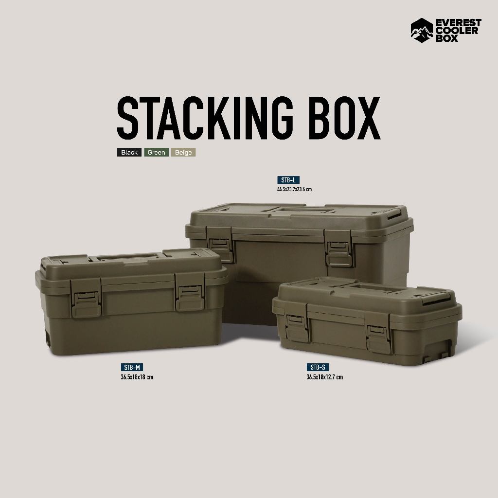 กล่องเก็บอุปกรณ์ กล่องเครื่องมือ Stacking Box ขนาด 4ลิตร, 6.5ลิตร, 15ลิตร พร้อมถาดเก็บของด้านใน