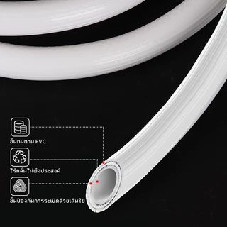 MUSCLE COW สายน้ำเข้าเครื่องซักผ้า PVC ยาว 1.5M/2M/3M พร้อมข้อต่อก๊อกน้ำฟรี