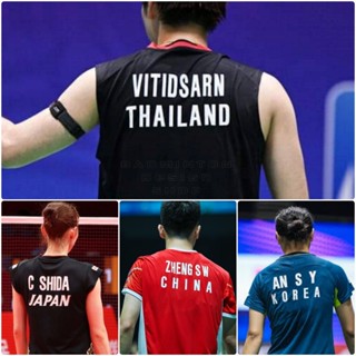 ตัวอักษร ชื่อนักกีฬา ชื่อทีม โลโก้ สำหรับรีดติดเสื้อแบดมินตั…