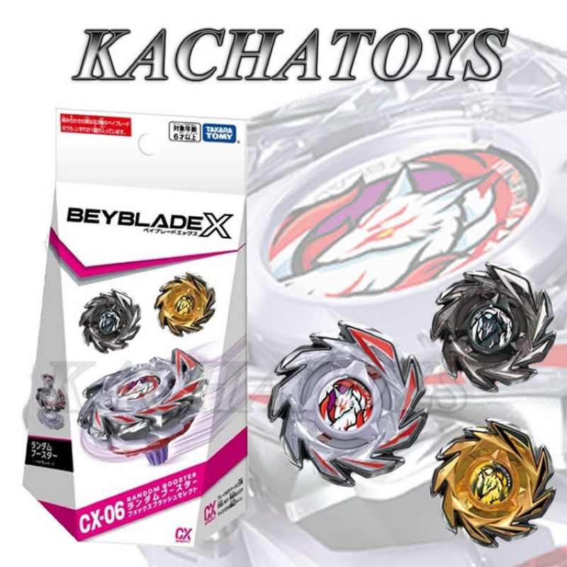 [สินค้าพร้อมส่ง] Takara Tomy Beyblade X Random Booster Fox Brush CX-06  ของแท้ Lot.Hk