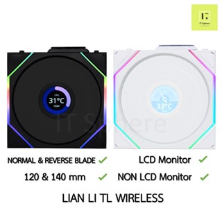 [ดูดเข้า / เป่าออก] TL WIRELESS LCD Fancase Lian Li rgb Fan …