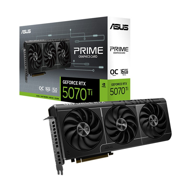 VGA(การ์ดจอ) ASUS PRIME GEFORCE RTX 5070 TI OC EDITION - 16GB GDDR7 (PRIME-RTX5070TI-O16G)