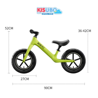 KISUBO จักรยานทรงตัว 12นิ้ว Kids Balance Bike โครงเหล็ก ล้ออะลูมิเนียม เติมลม ปรับเบาะได้