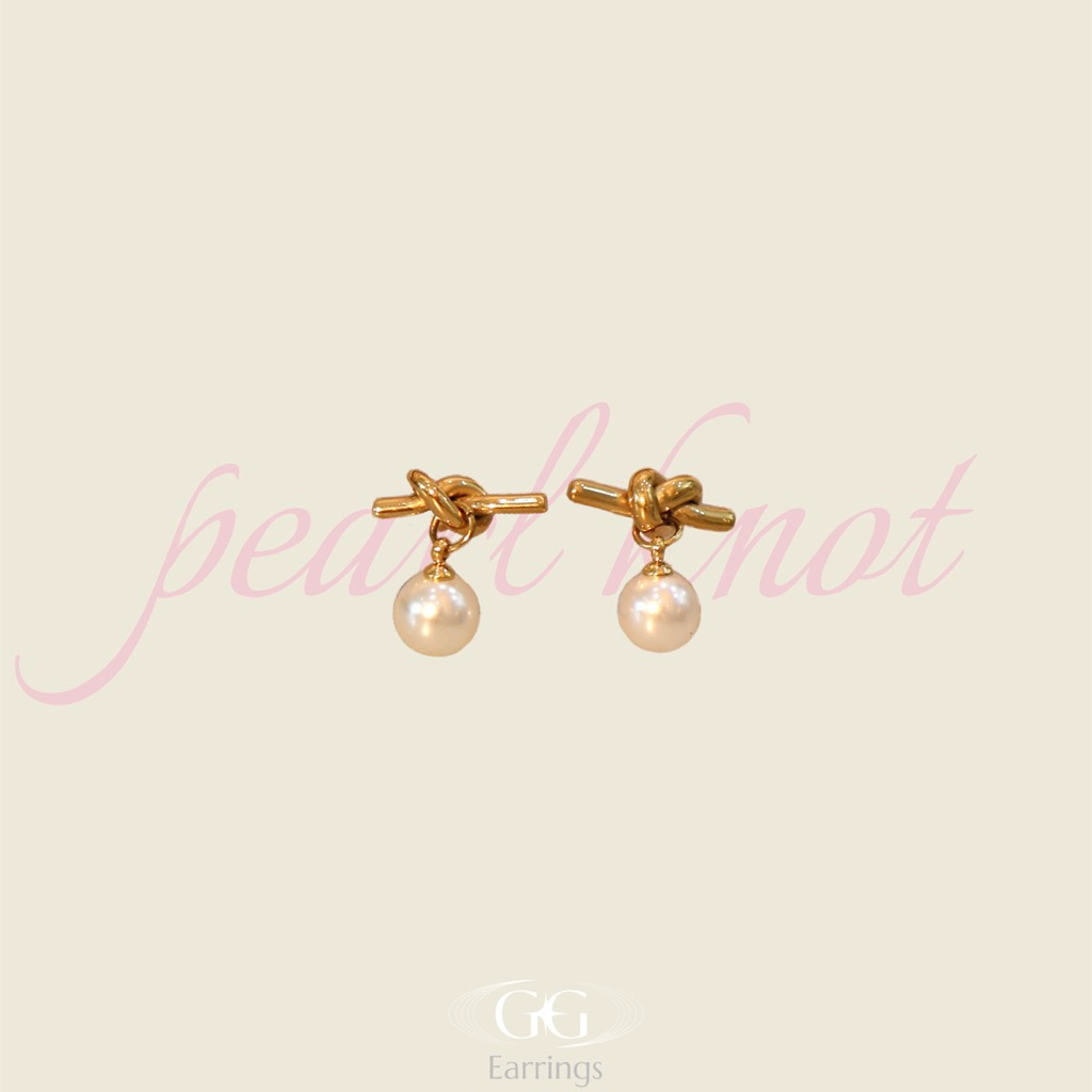 gigaglam pearl knot earrings | ต่างหูโบว์/มุก