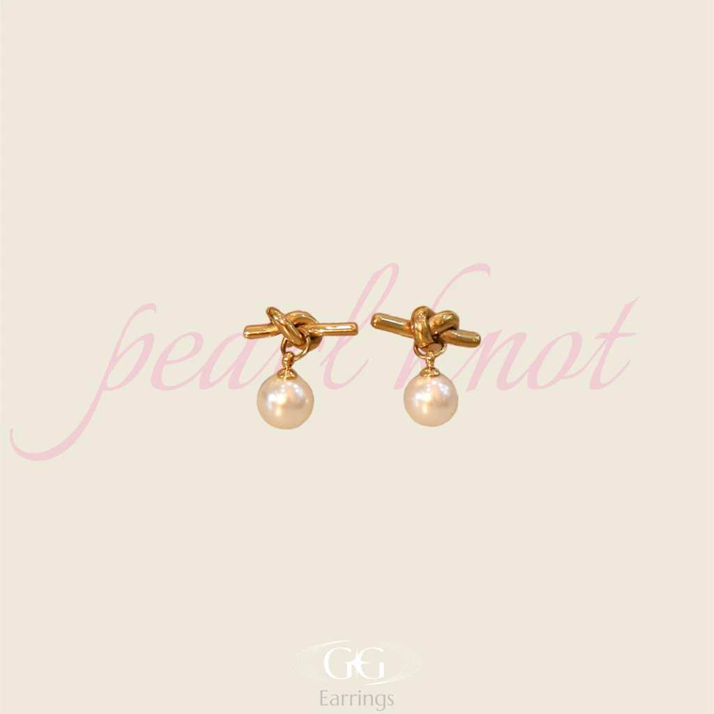gigaglam pearl knot earrings | ต่างหูโบว์/มุก