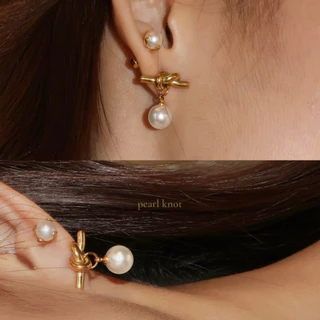 gigaglam pearl knot earrings | ต่างหูโบว์/มุก