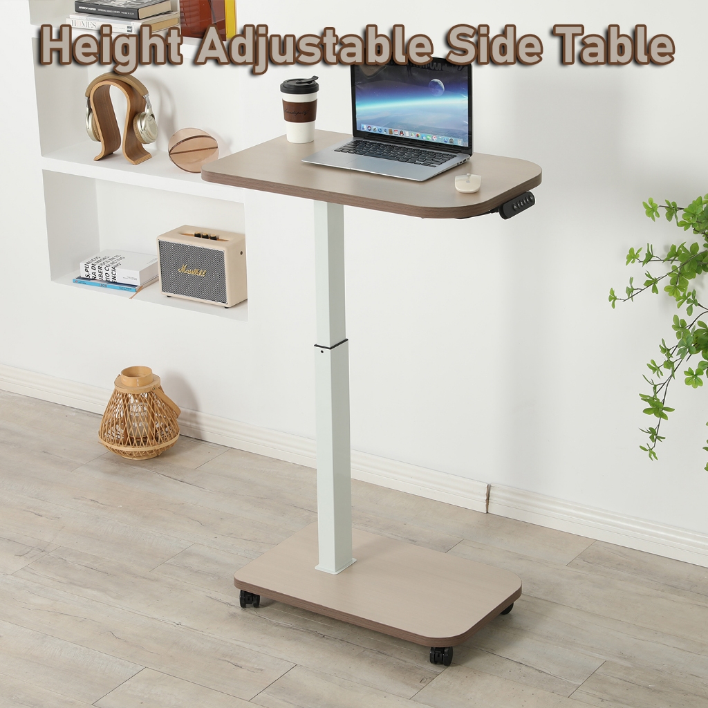 Adjustable height table with shifting center of gravity 71*46*2.5CM Small Desk Movable sofa table El