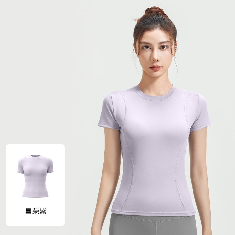 เสื้อยืดออกกำลังกายใส่วิ่ง ใส่ออกกำลังกาย เสื้อแขนสั้น เสื้อยืดลำลอง ผ้านิ่มระบายอากาศได้ดี ทรงรัดรูปใส่แล้วเข้ารูปสวย รูปที่ 2