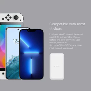 Orsen By Eloop รุ่น C13 Apapter หัวชาร์จเร็ว 2 พอร์ต GaN PD 65W (USB/Type-C) พับได้ 90 องศา