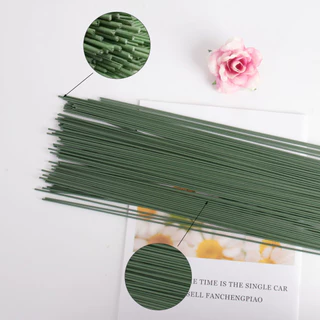10 ชุด ลวดก้านดอกไม้ DIY ลวดเหล็กพันก้านดอกไม้ ก้านไม้ไผ่ เทปกาวเขียว สำหรับทำดอกไม้ปลอม จัดช่อดอกไม้ ราคาส่ง