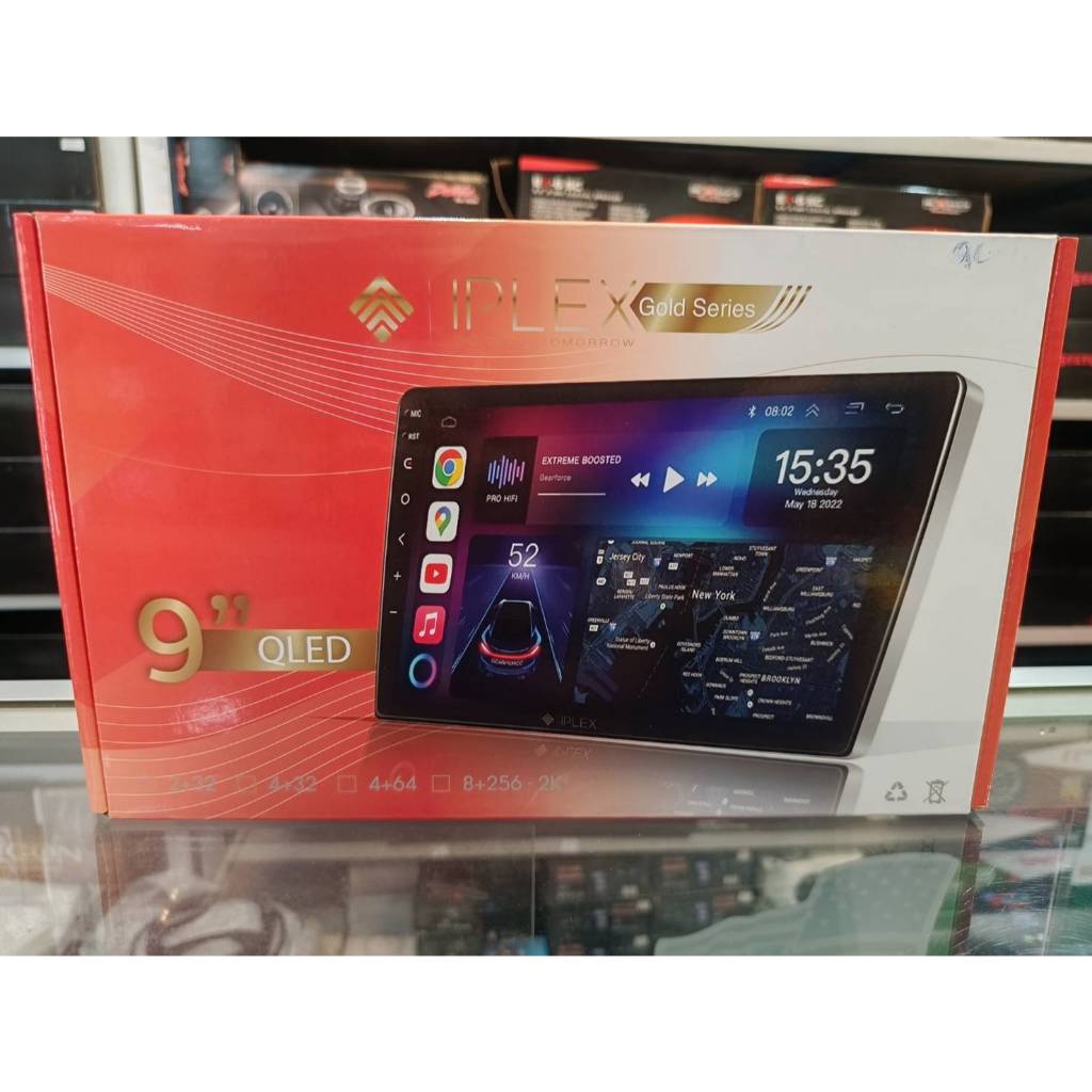 จอแอนดรอยด์ 9 นิ้ว QLED IPLEX รุ่น Gold Siries II Ram4 Rom32 CPU 8Core หน้าจอ QLED ระบบเสียง DSP