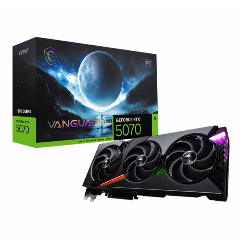 VGA MSI GEFORCE RTX 5070 12G VANGUARD SOC - 12GB GDDR7