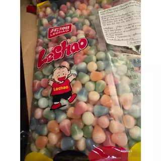 1 กิโลกรัม ปีโป้กรอบ Lechao Gummy Candy 1 กิโล ขนมสุดฮิต รสชาติหวาน หอมกลิ่นผลไม้ อย.