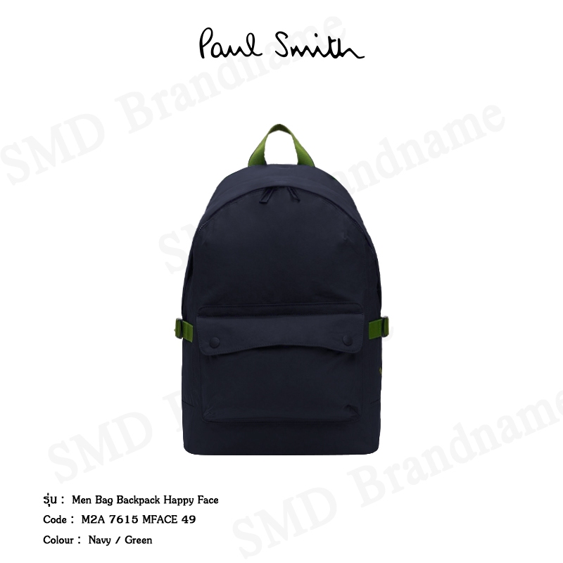 PS Paul Smith กระเป๋าเป้ รุ่น Men Bag Backpack Happy Face Code: M2A 7615 MFACE 49