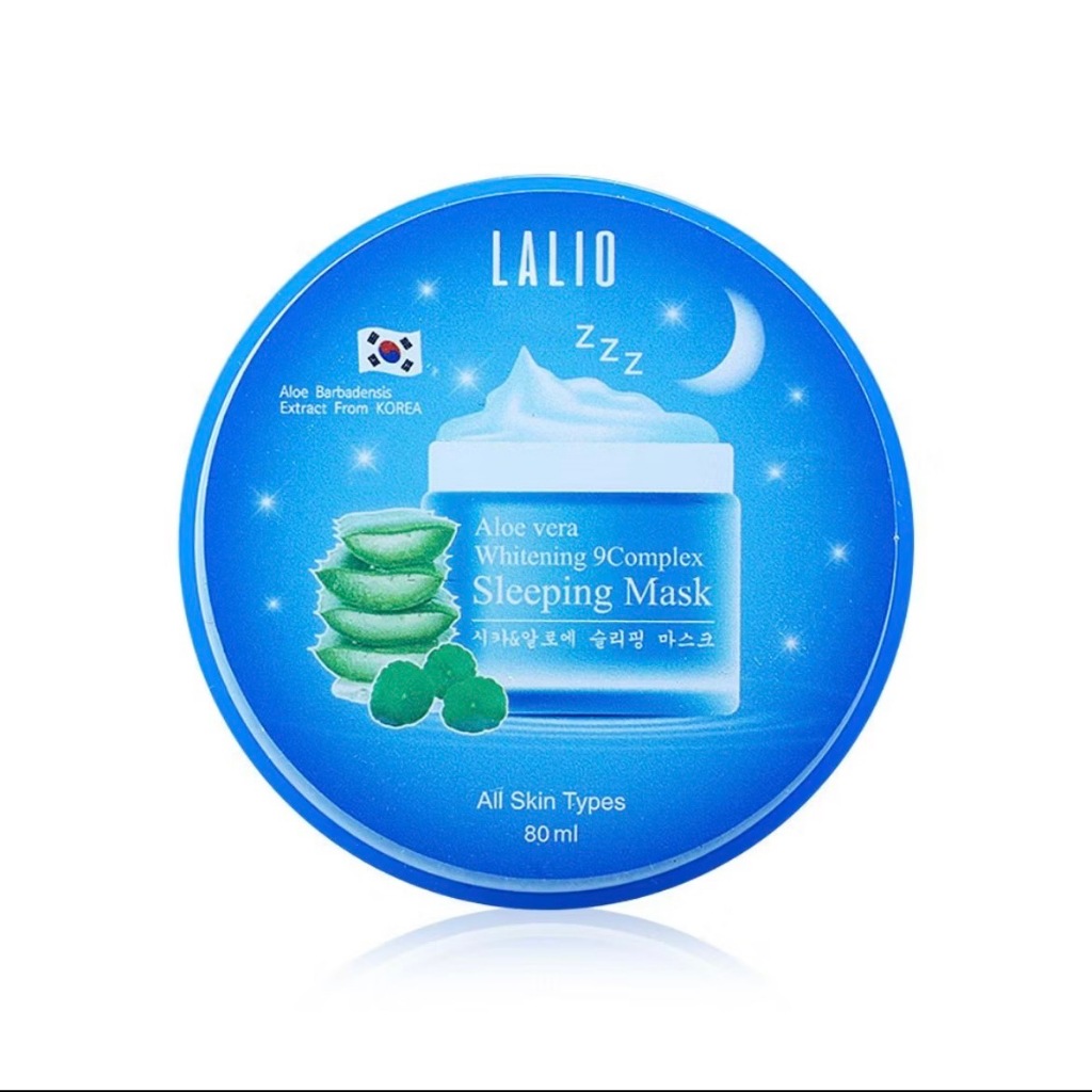 LALIO สลีปปิ้ง มาส์ก ALOE VERA WHITENING 9COMPLEX SLEEPING MASK 80 กรัม (1ชิ้น)