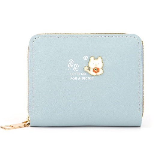 กระเป๋าสตางใบสั้น น่ารัก โล้โก้น้องแมว สีพาสเทล (GC-311)