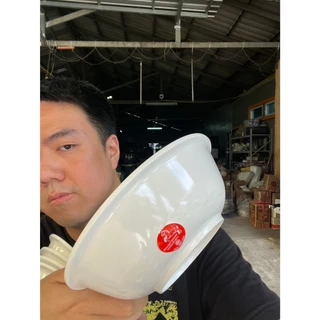 (5ใบ)ชามเมลามีน ชามปากบานมีขอบ 8 นิ้ว ชามก๋วยเตี๋ยว สีขาวล้วน white melamine ออกใบกำกับภาษีได้ ทนความร้อนได้100องศา รหัส