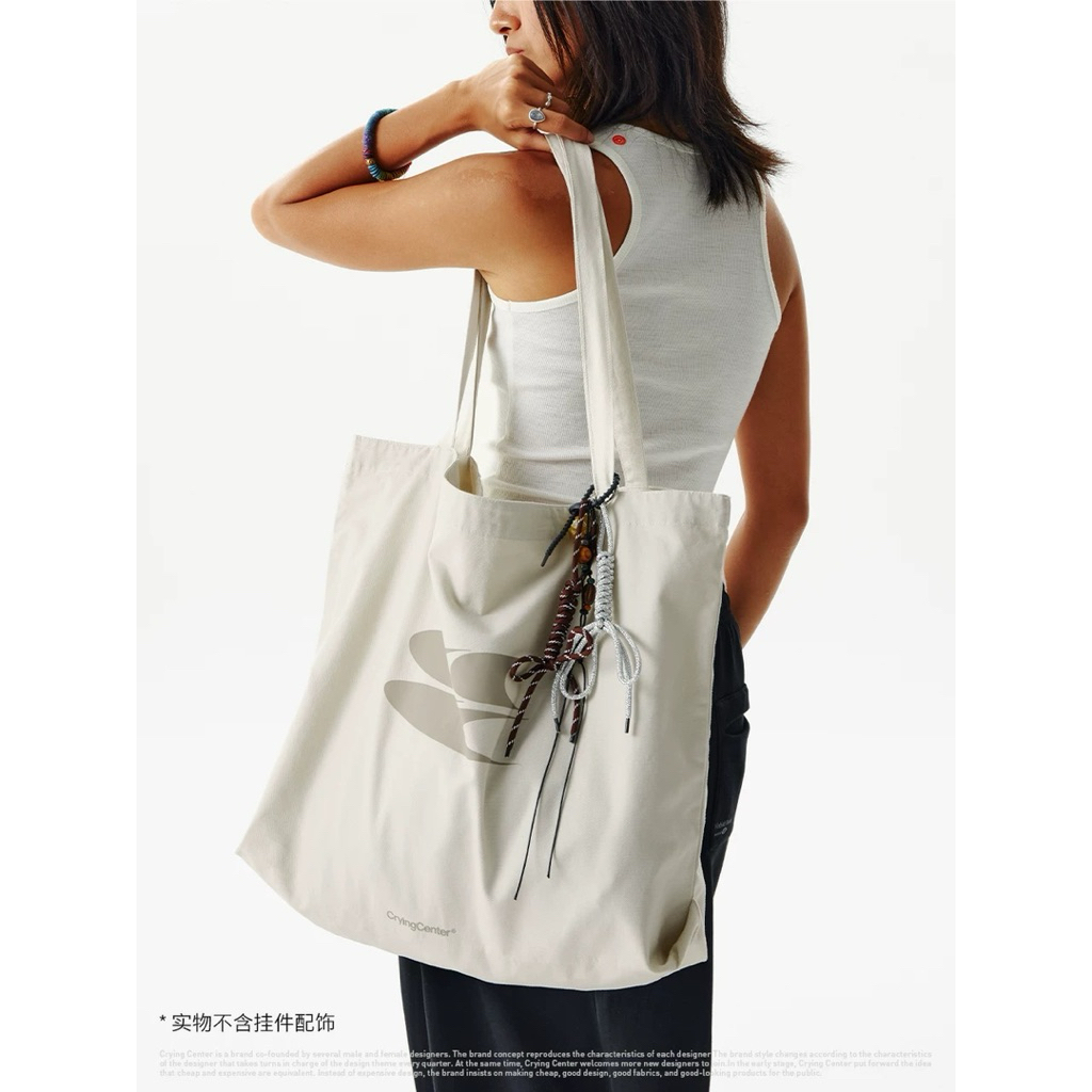 CryingCenter กระเป๋าสะพายข้าง/กระเป๋าผ้าแคนวาสใบใหญ่ Canvas Bag 2025