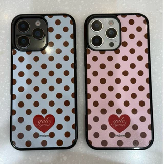 เคสไอโฟนลายจุด (ใส่คำในหัวใจได้) แบรนด์ Inajam Collection Up2U