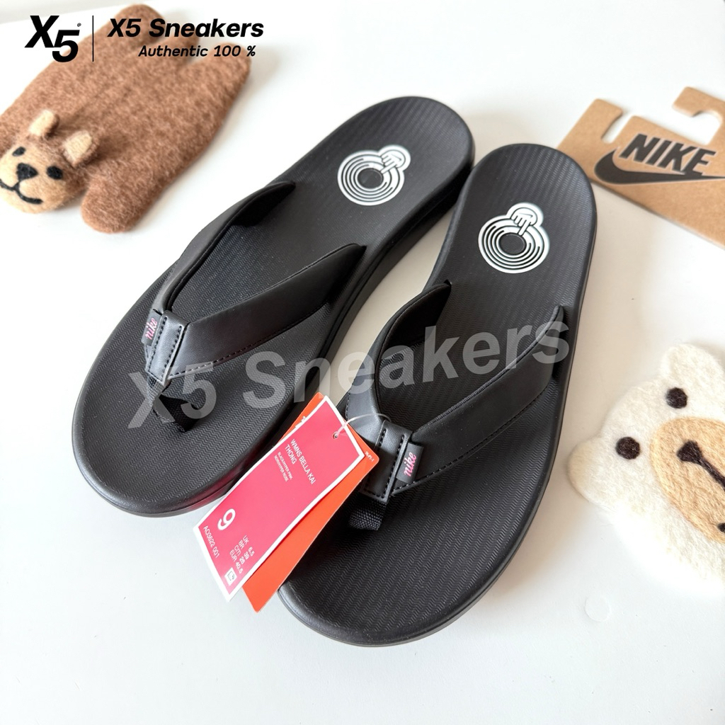 NIKE ของแท้ 100% รองเท้าแตะหนีบสีดำ