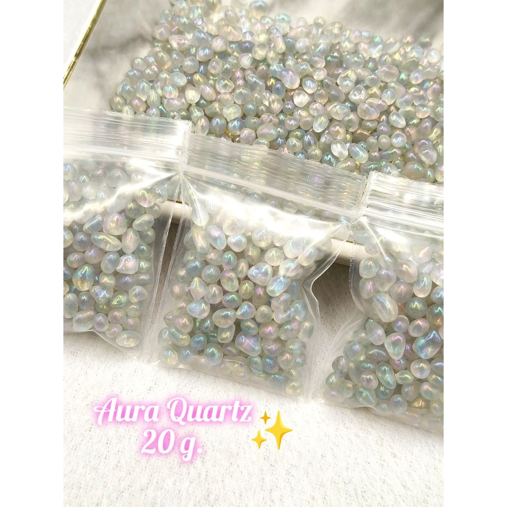 🌈 ออร่าควอตซ์ ( Aura Quartz ) ก้อนขนาดเล็ก / ในถุงขนาด 20 กรัม ( g. ) ราคาพิเศษ🌸 ขนาดต่อถุง ประมาณในภาพเลยจ้า🌸