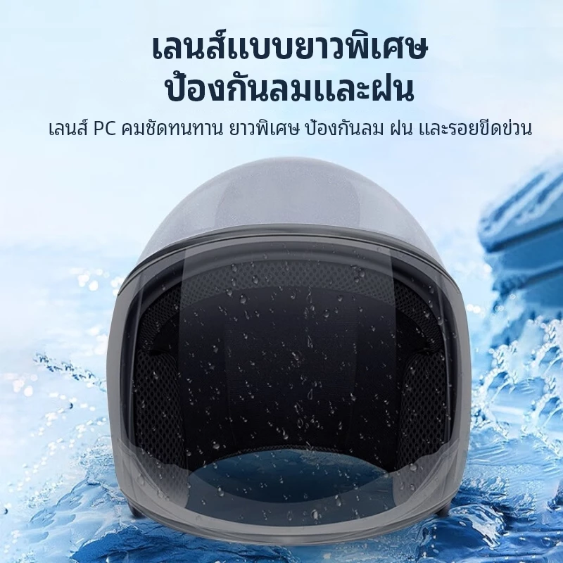 หมวกกันน็อกครึ่งใบ มีเลนส์ป้องกันแสงสะท้อน thumbnail 4