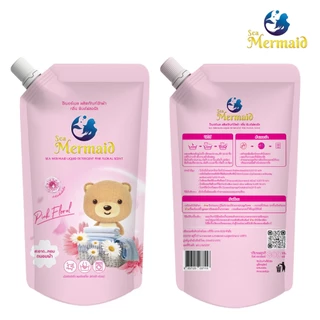 พร้อมส่งเร็ว Sea Mermaid น้ำยาซักผ้า 800ml กลิ่น Pink Floral สูตรเข้มข้น ขจัดคราบ หอมติดทน กำจัดกลิ่นอับ ไม่ง้อแดด อ่อนโ