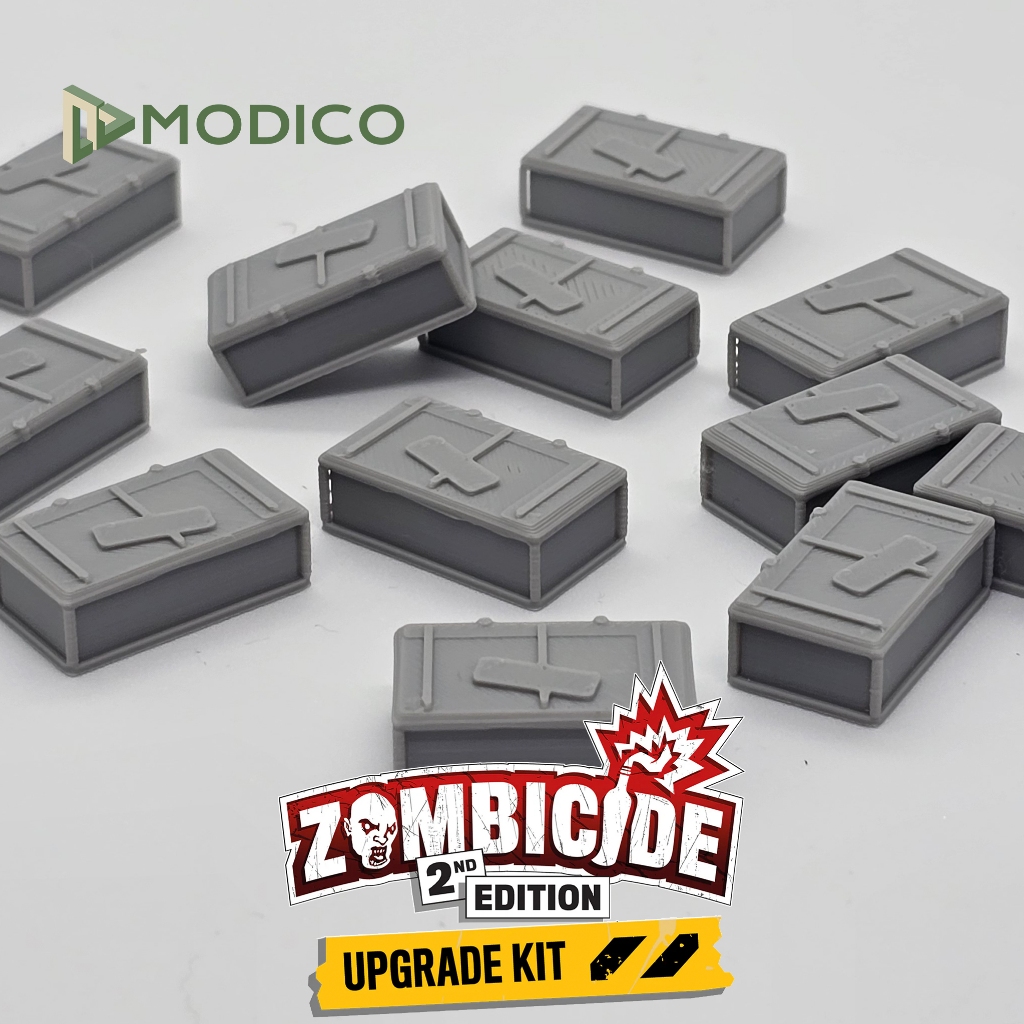Zombicide Upgrade Kit ชุดอัพเกรด ซอมบิไซด์ : กล่องอาวุธพิเศษ Pimp Epic Weapon Crates