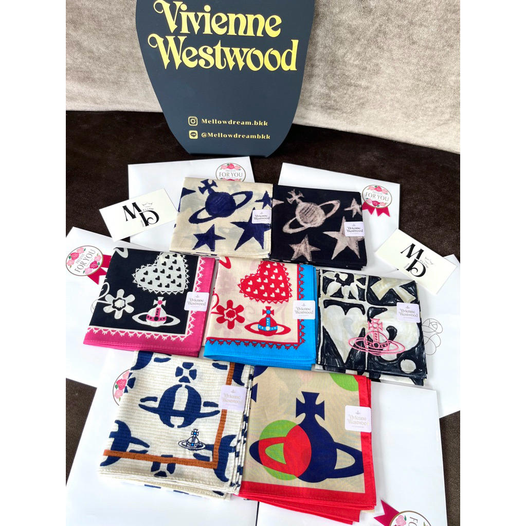 ผ้าเช็ดหน้าวิเวียน Vivienne Westwood ของแท้จากช้อปญี่ปุ่น [พร้อมส่ง]