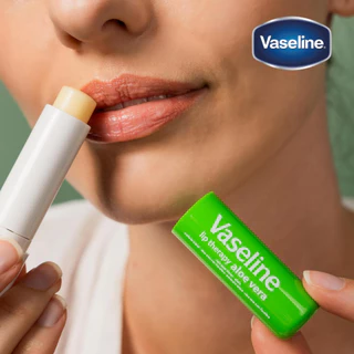 [ของแท้ ส่งเร็ว] วาสลีน ลิปบาล์ม ปากนุ่ม ชุ่มชื่น Vaseline Lip Balm therapy Original ,Aloe Vera 4.8g ลิปมัน