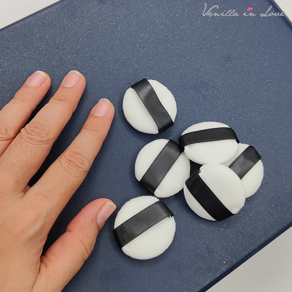 SG23 Mini Makeup Puff พัฟแป้งฝุ่น พัฟแป้งพัฟ ทรงกลมสีขาว