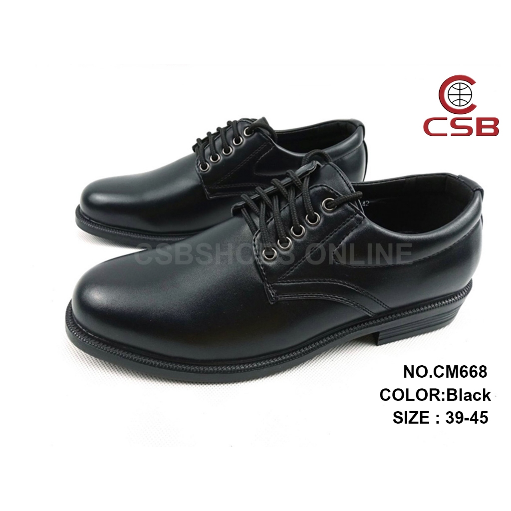 CSB รุ่น CM668 รองเท้าหนังเจาะตาไก่ 5 รู รองเท้าทำงานผู้ชายแบบผูกเชือก สำหรับนักเรียน สามารถใส่ทำงานได้ พร้อมส่ง