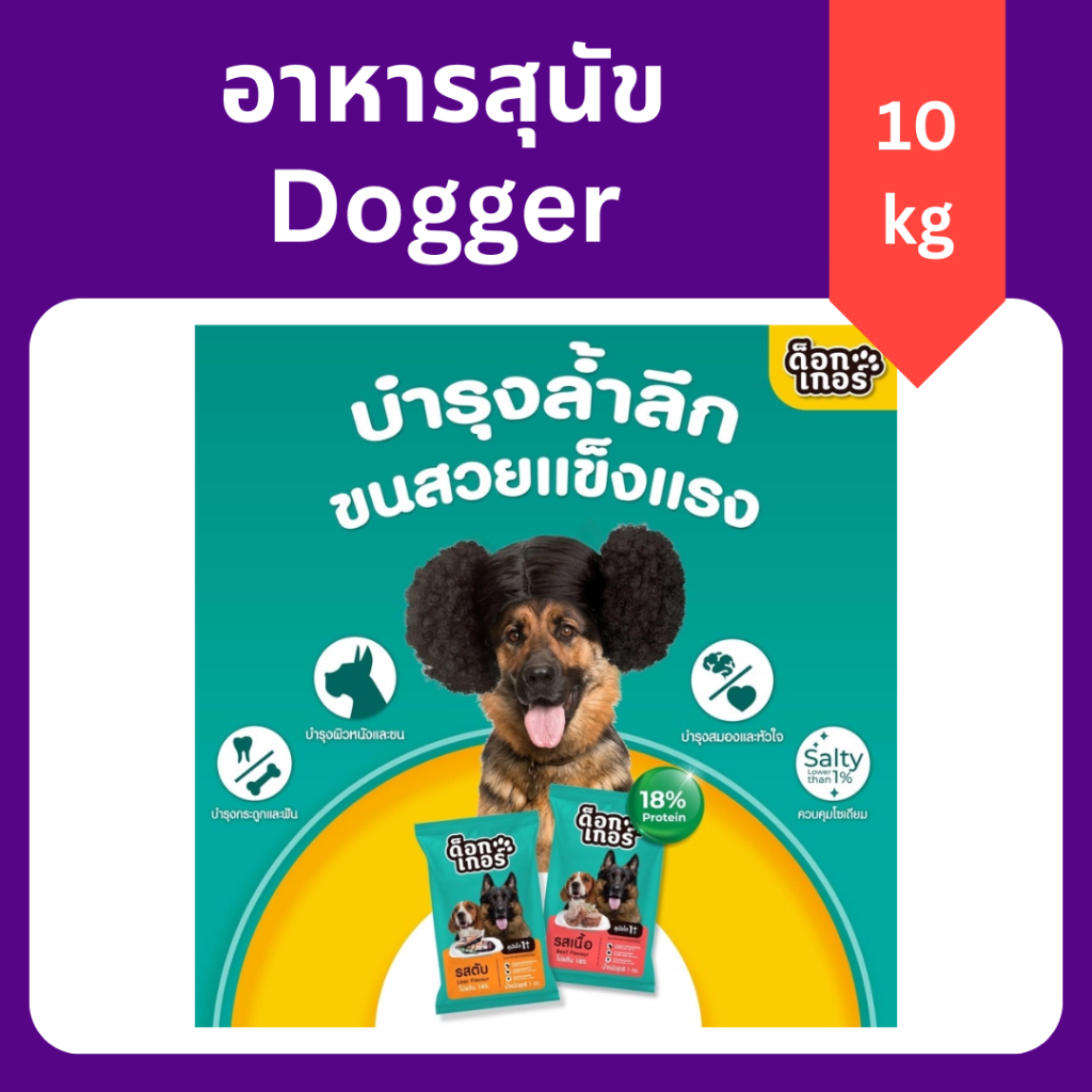 ด็อกเกอร์ Dogker อาหารสุนัข เม็ดเล็ก ราคาถูก โปรตีน18% - รูปที่ 3