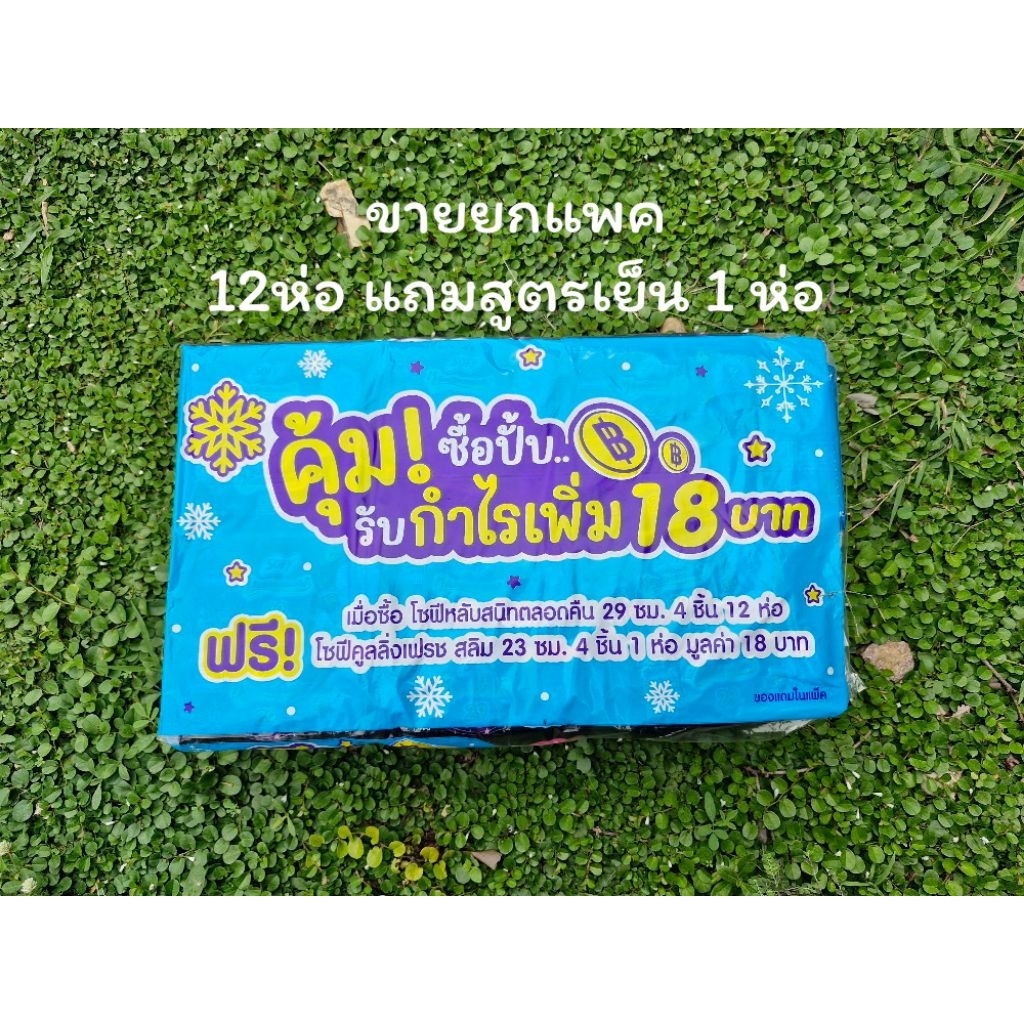 (ยกแพค)ผ้าอนามัยโซฟีกลางคืน29ซม.12ห่อ×4ชิ้น
