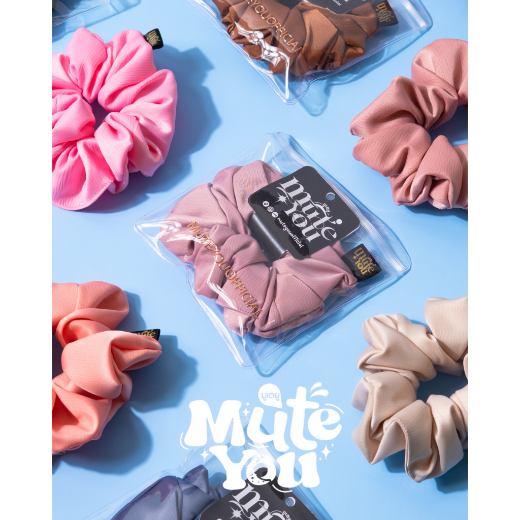 MUTEYOU ◑ Bubble ◐ Scrunchies ยางมัดผมเกรดพรีเมียม ถนอมผม ไม่เป็นรอยยาง