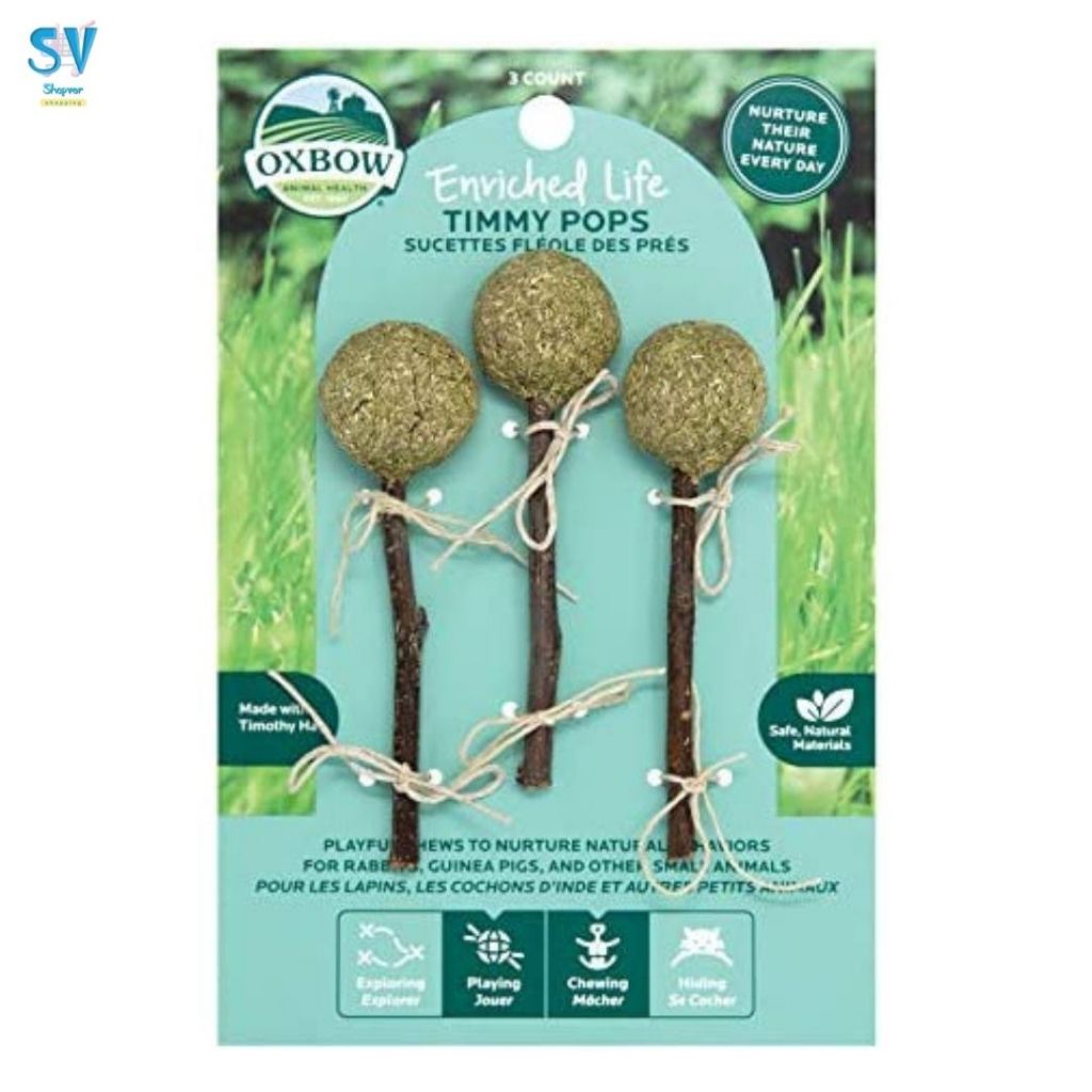 OXBOW ENRICHED LIFE – TIMMY POPS ขนมก้อนจากหญ้าทิโมธี ไว้เล่น ซ่อน และการเคี้ยวลับฟัน