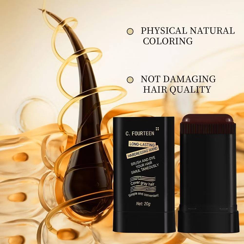 C.313.หวีย้อมผม FOURTEEN ย้อมผม ปกปิดผมหงอก ผงย้อมผมแบบแท่ง หวีย้อมผมปกปิดผมหงอก ปิดผมขาว กันน้ำ - รูปที่ 6