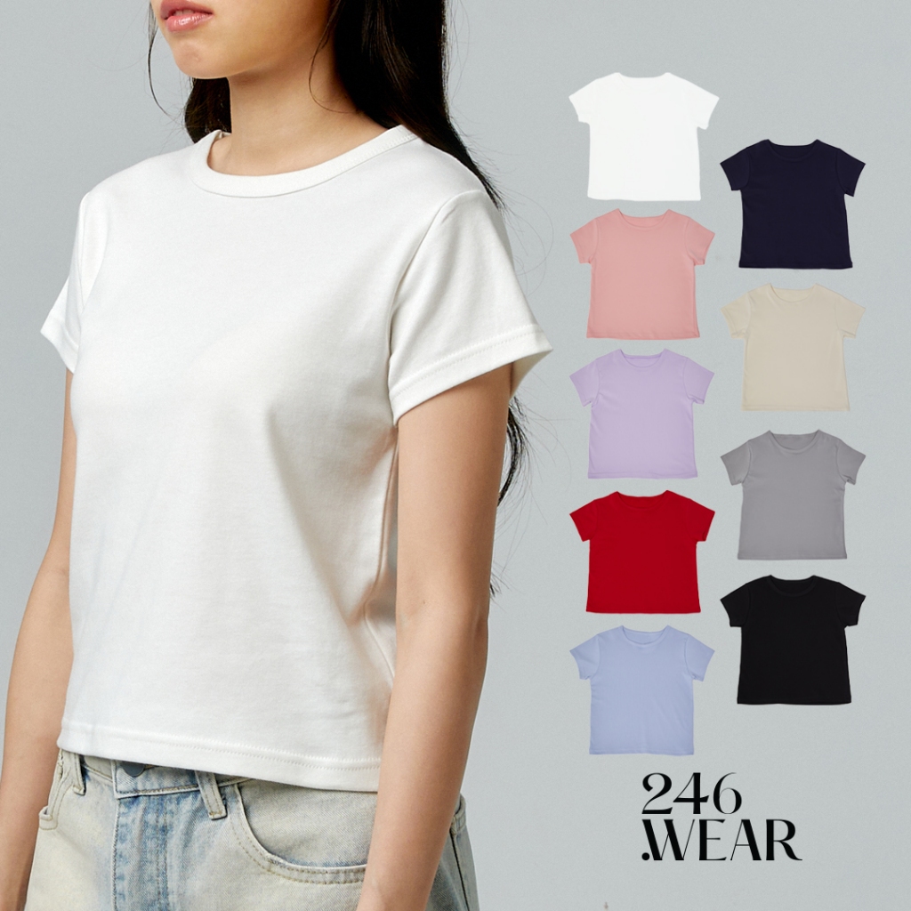 246wear เสื้อยืดคอกลม BABY TEE รุ่น COTTON40