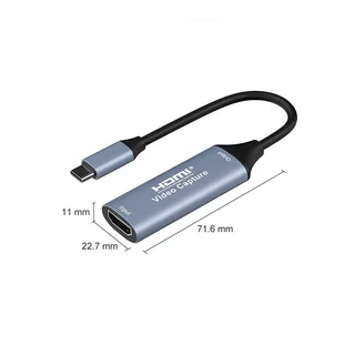 การจับภาพ HDMI พร้อมการจับภาพวิดีโอ Loop 1080p30hz Type c USB เป็น HDMI 2.0 การ์ดจับภาพวิดีโอเสียงการจับภาพวิดีโอ