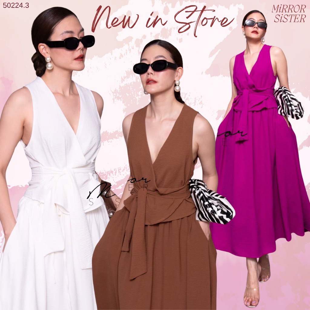 เซ็ทเสื้อคู่กระโปรงเก๋มาก 50224.3 Mirrorsister