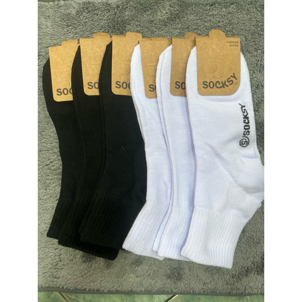 ถุงเท้าข้อกลางSocksy รุ่นRC ขนาดฟรีไซต์ จำนวน6คู่ และ12คู่
