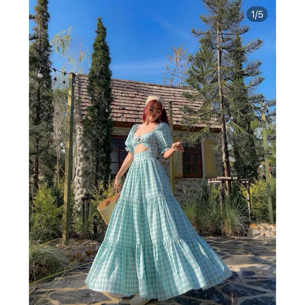 MARINA SCOTT MAXI DRESS 790-. ส่งฟรี