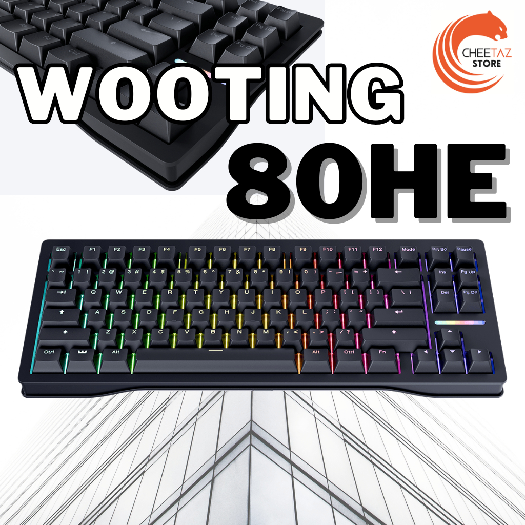 [พร้อมส่ง] Wooting 80HE Gaming Keyboard Zinc Alloy / สีดำ PCR Black / สี Ghost ใหม่ มือ1