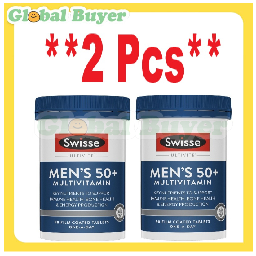 **2 Pcs** Swisse Men's Ultivite 50+ Multivitamin 90 Tablets