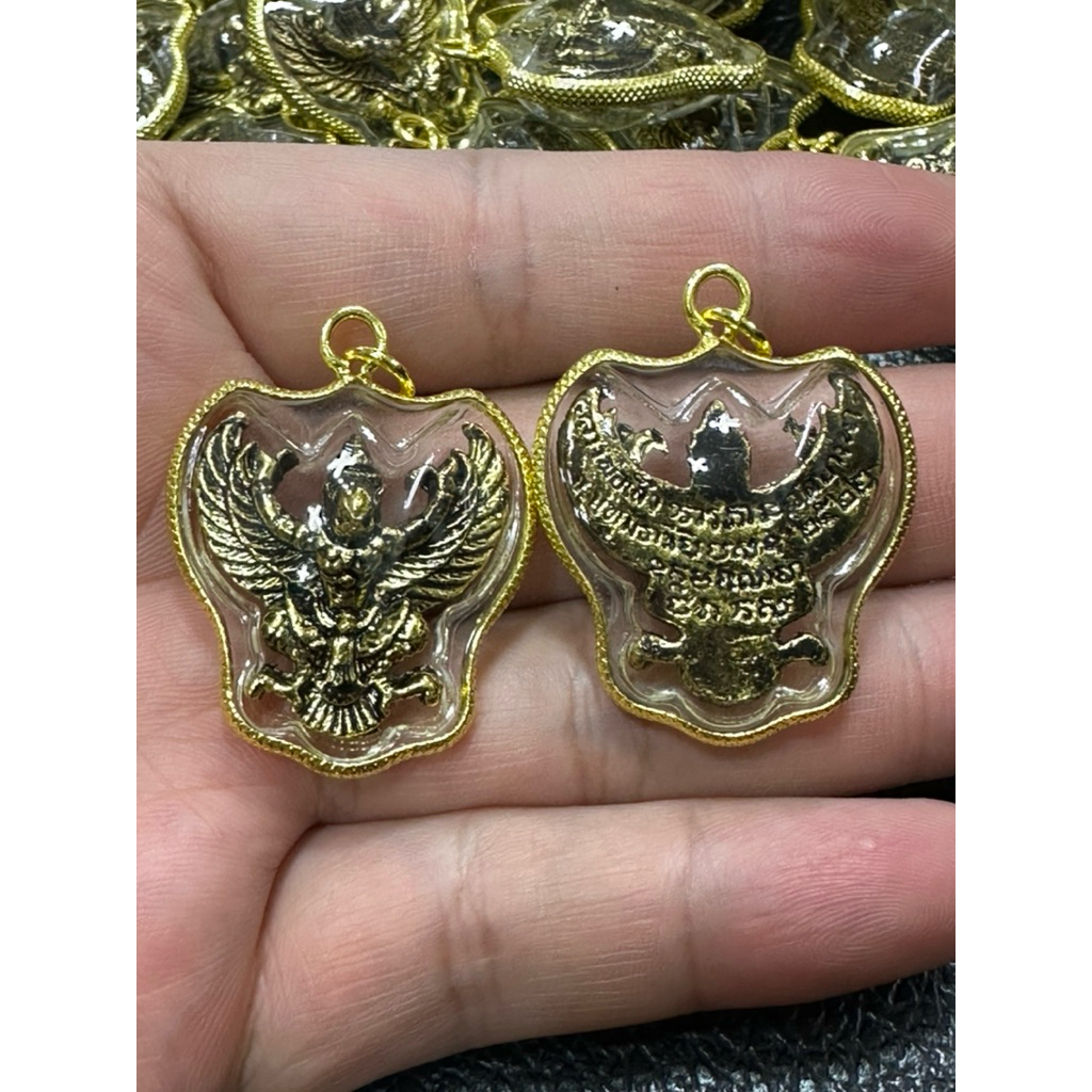 จี้พญาครุฑ เนื้อทองแดงพกพาเสริมดวง  แคล้วคลาดปลอดภัย (หลวงพ่อเส็งวัดบางนา)